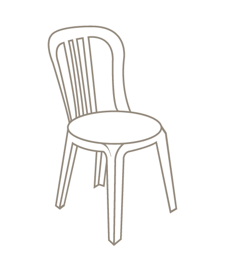 Matériel événementiel dessin chaise
